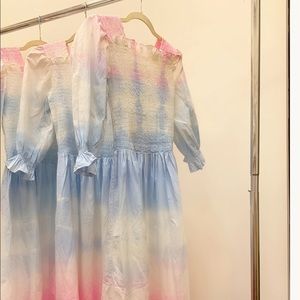 Brand new never worn ombré milkmaid maxi dress